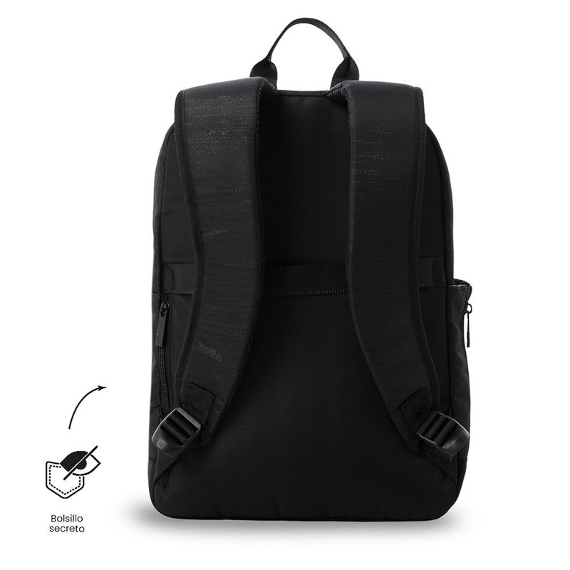 Mochila Universitaria Modena M2 Shiny Porta Laptop 13 Plg Negro