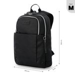 Mochila Universitaria Modena M2 Shiny Porta Laptop 13 Plg Negro
