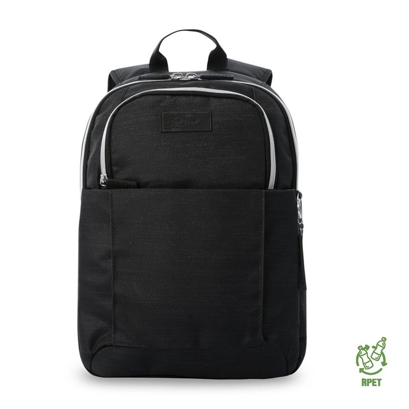 Mochila Universitaria Modena M2 Shiny Porta Laptop 13 Plg Negro