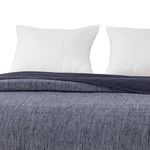 Frazada Color Gris y Azul Tamaño Queen