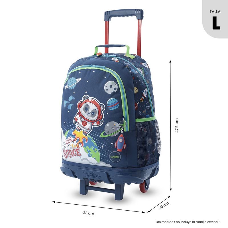 Mochila Escolar con Ruedas Panda Space Talla L