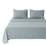 Set de Sábanas 85 GSM Diseño Liso con Textura Tamaño King Color Verde