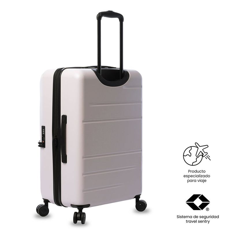 Maleta de Viaje Mediana Ruedas 360 Rhio Rosado Claro