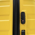 Set de 3 Maletas Rígidas de Plástico ABS 20, 24, 28 Plg Amarillo