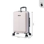 Maleta de Viaje Pequeña Ruedas 360 Rhio Beige Claro