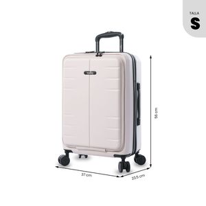 Maleta de Viaje Pequeña Ruedas 360 Rhio Beige Claro