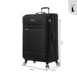 Maleta de Viaje Liviana Grande Ruedas 360 Negra