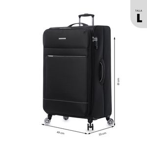Maleta de Viaje Liviana Grande Ruedas 360 Negra