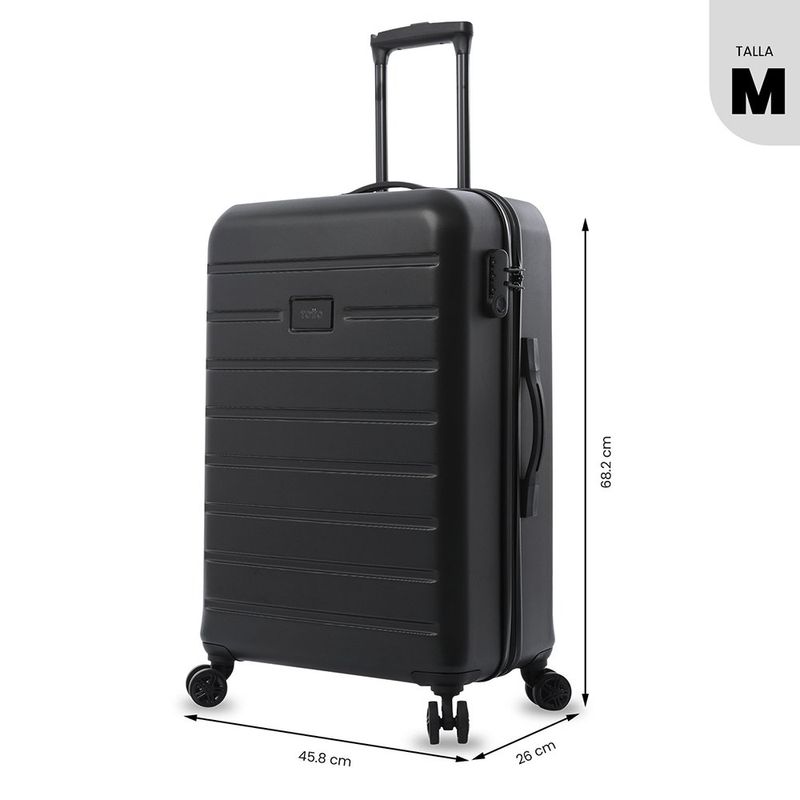 Maleta de Viaje Mediana con Ruedas 360 Harbor Negro