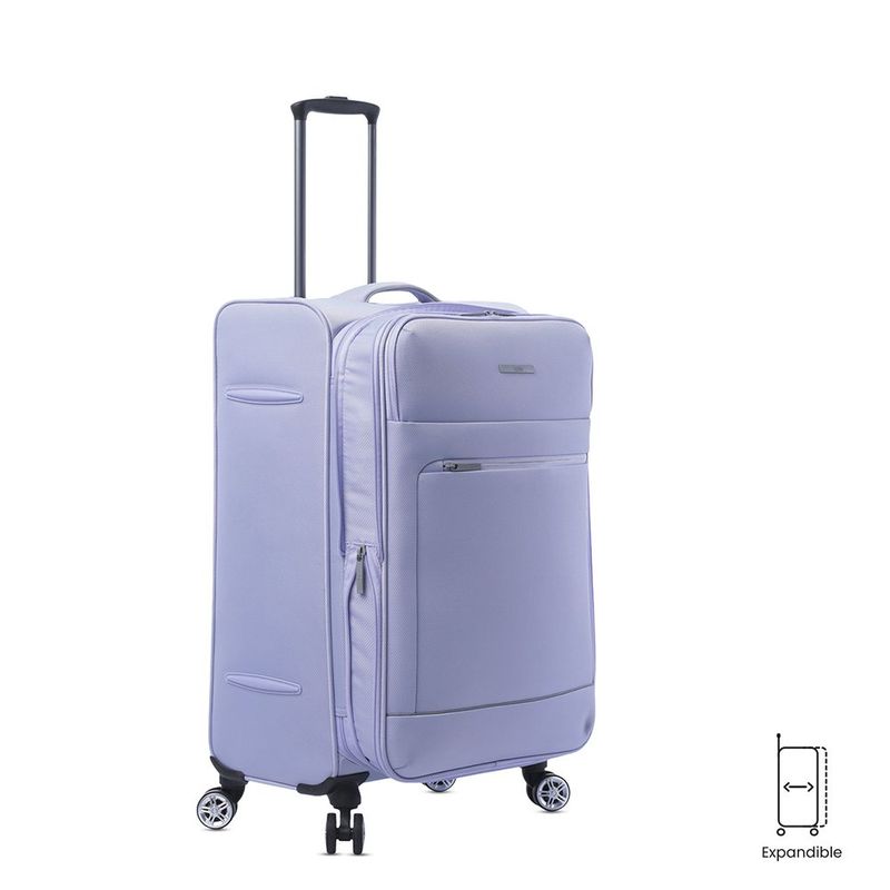 Maleta de Viaje Mediana Liviana Ruedas 360 Morada