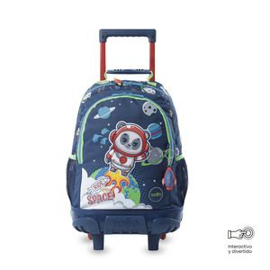 Mochila Escolar con Ruedas Panda Space Talla M