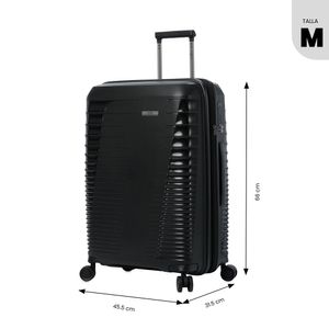 Maleta de Viaje Mediana Ruedas 360 Traveler Negro