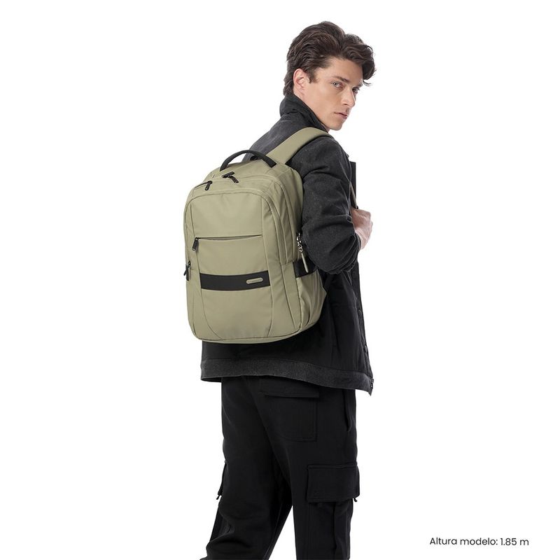 Mochila Ejecutiva Wivetto 2.0 Porta Laptop 16 Plg Beige