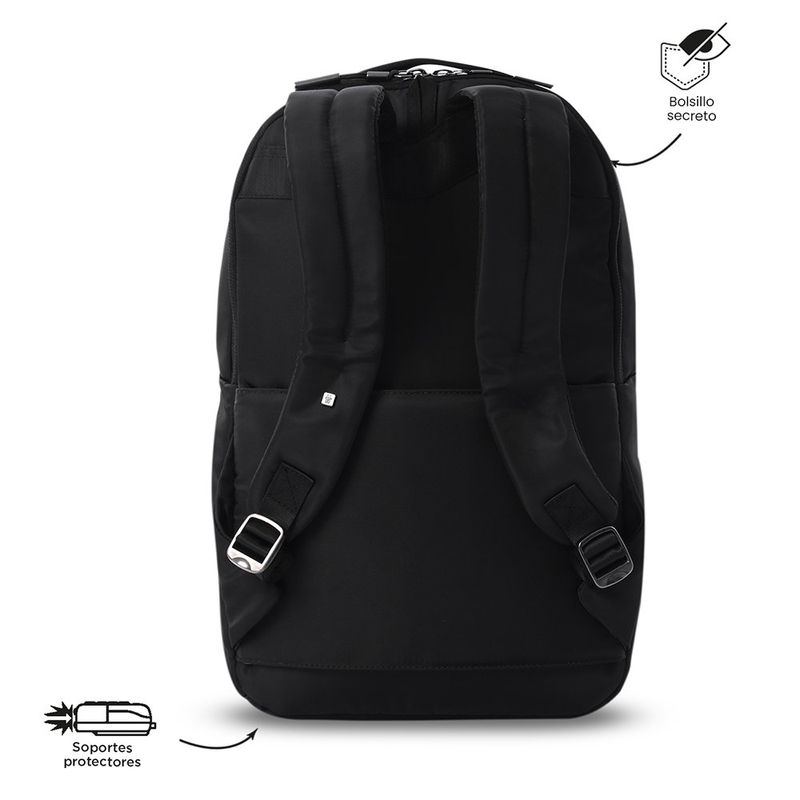 Mochila Ejecutiva Roxanne Porta Laptop 15 Plg Negro