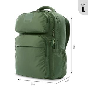 Mochila Suspension Contra Impacto Verde Porta Laptop 16 Plg