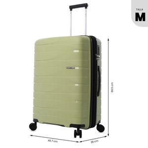 Maleta de Viaje con Ruedas 360 Glide 10 Kg Mediana Verde