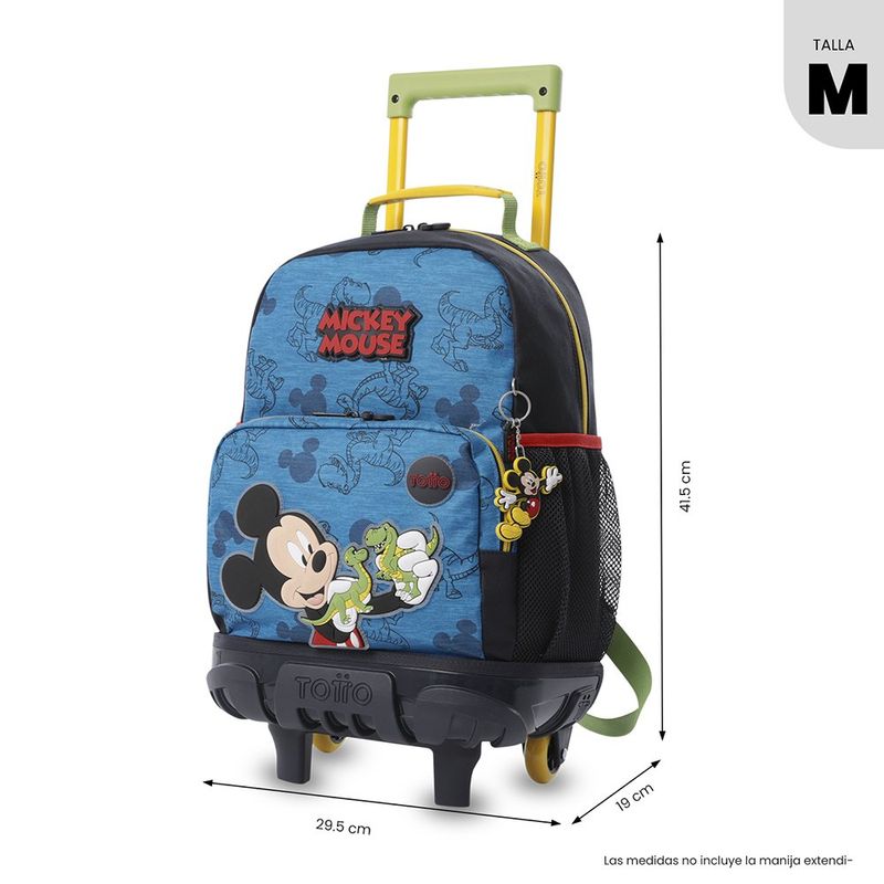 Mochila Escolar con Ruedas Mickey Talla M