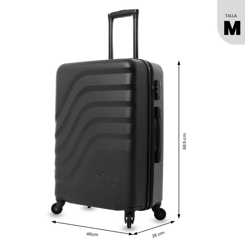 Maleta de Viaje Bazy Mediana 23 Kg Negro