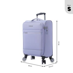Maleta de Mano Liviana Ruedas 360 Violeta Pequeña
