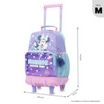 Mochila Escolar con Ruedas Minnie Talla M