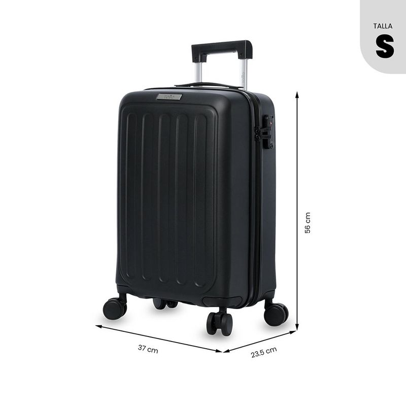 Maleta de Viaje con Ruedas 360 Kaland Pequeña Negro