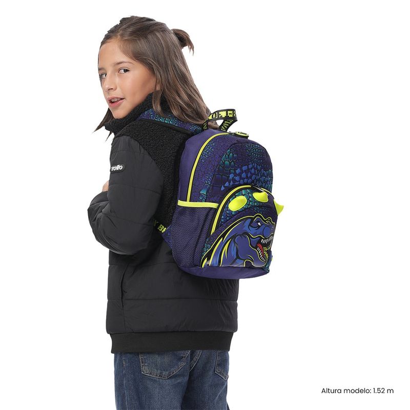 Mochila Escolar de Hombros Dino Rock Talla S