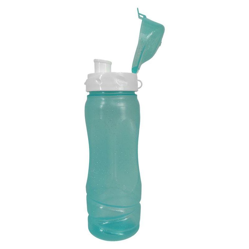 Pachón Facetado de 26 oz con Tapa Abatible Color Aqua