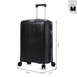 Maleta de Viaje Mediana Kaland Ruedas 360 Negro