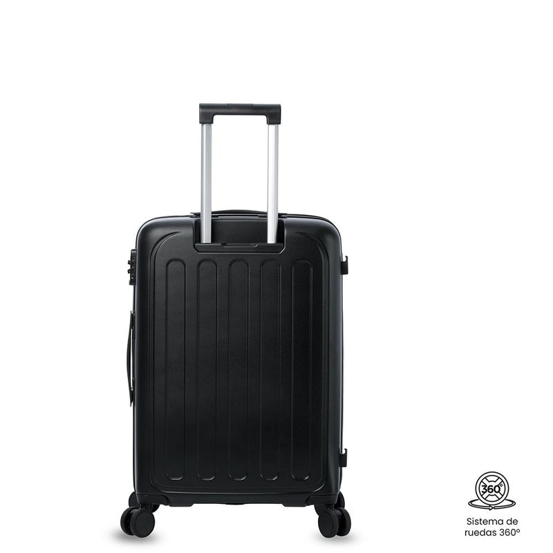 Maleta de Viaje Mediana Kaland Ruedas 360 Negro