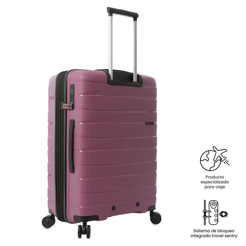 Maleta de Viaje con Ruedas 360 Glide 10 Kg Mediana Rosado