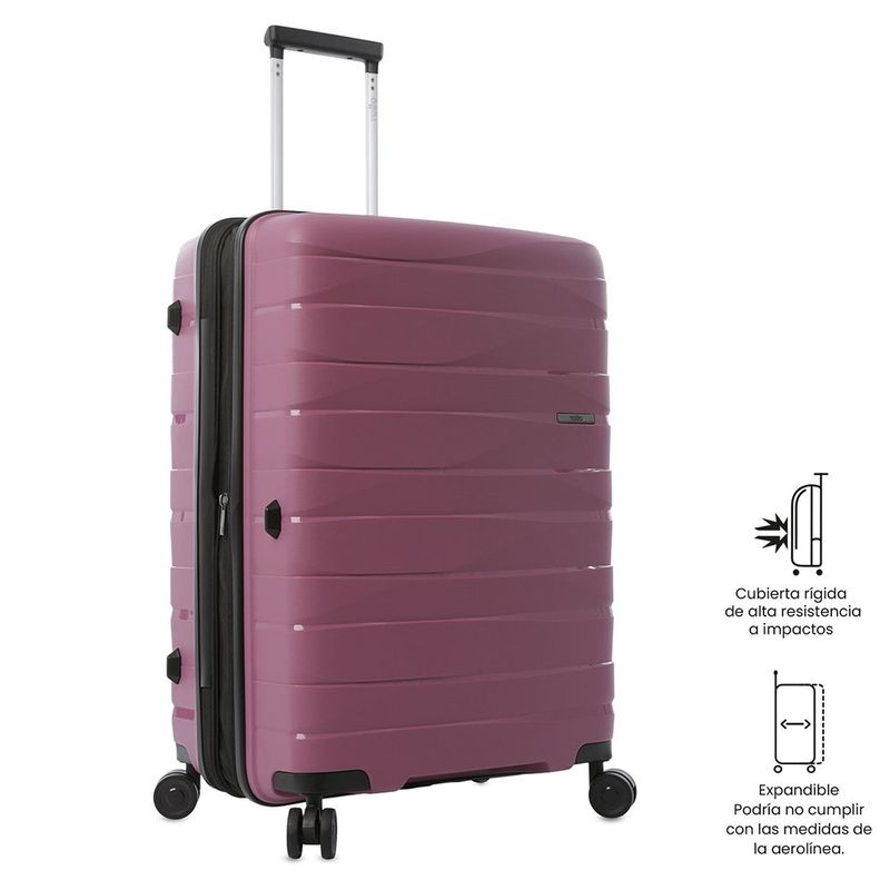 Maleta de Viaje con Ruedas 360 Glide 10 Kg Mediana Rosado