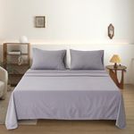 Set de Sábana de 85 GSM Tamaño Matrimonial Color Gris