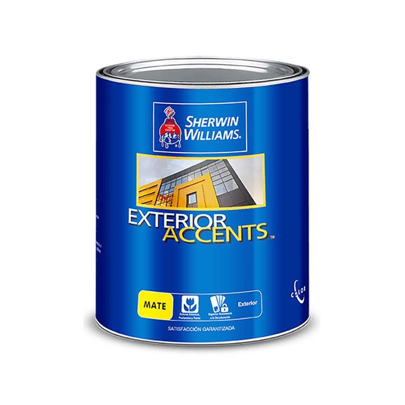 Pintura para Exterior Acabado Satinado Color Vivid Yellow 1 Gal
