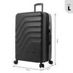 Maleta de Viaje Grande Bazy 2.0 Ruedas 360 Negro