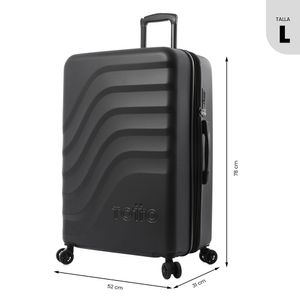 Maleta de Viaje Grande Bazy 2.0 Ruedas 360 Negro