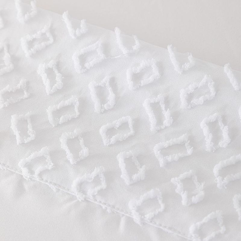 Set de Sábanas 85 GSM Diseño Liso con Textura Tamaño Matrimonial Color Blanco