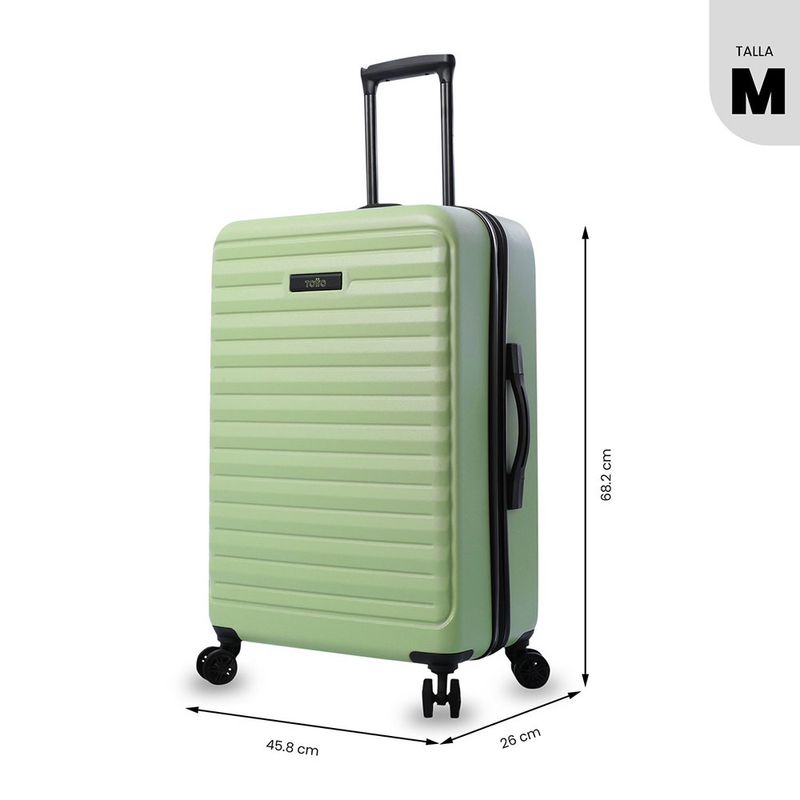 Maleta de Viaje Mediana con Ruedas 360 Helios 2.0 verde