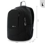 Mochila Universitaria Goctal 2.0 Porta Laptop 14 Plg Negro