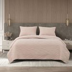 Set de Cubrecama Color Beige Tamaño King 3 Pzas