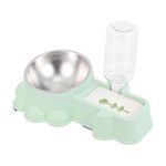 Plato para Perro con Botella para Agua Color Verde