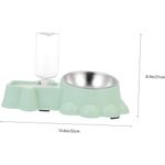 Plato para Perro con Botella para Agua Color Verde