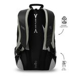 Mochila Universitaria Teck 3.0 Porta Laptop 15.4 Plg Beige y Negra