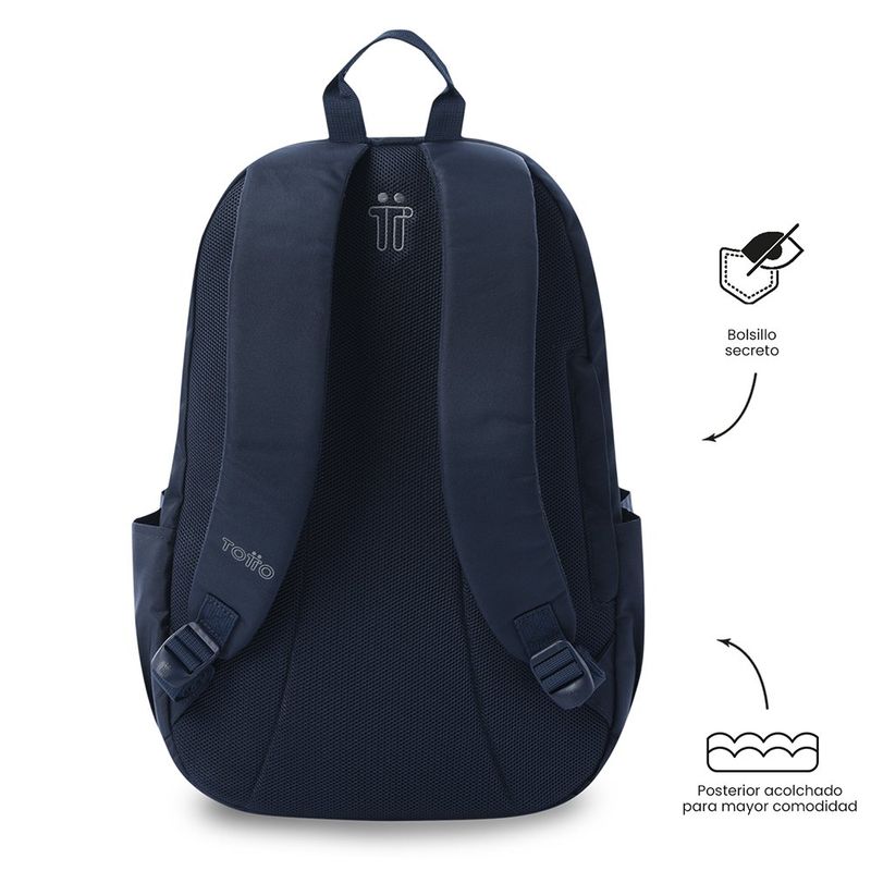 Mochila Universitaria Trik Grande Azul Oscuro