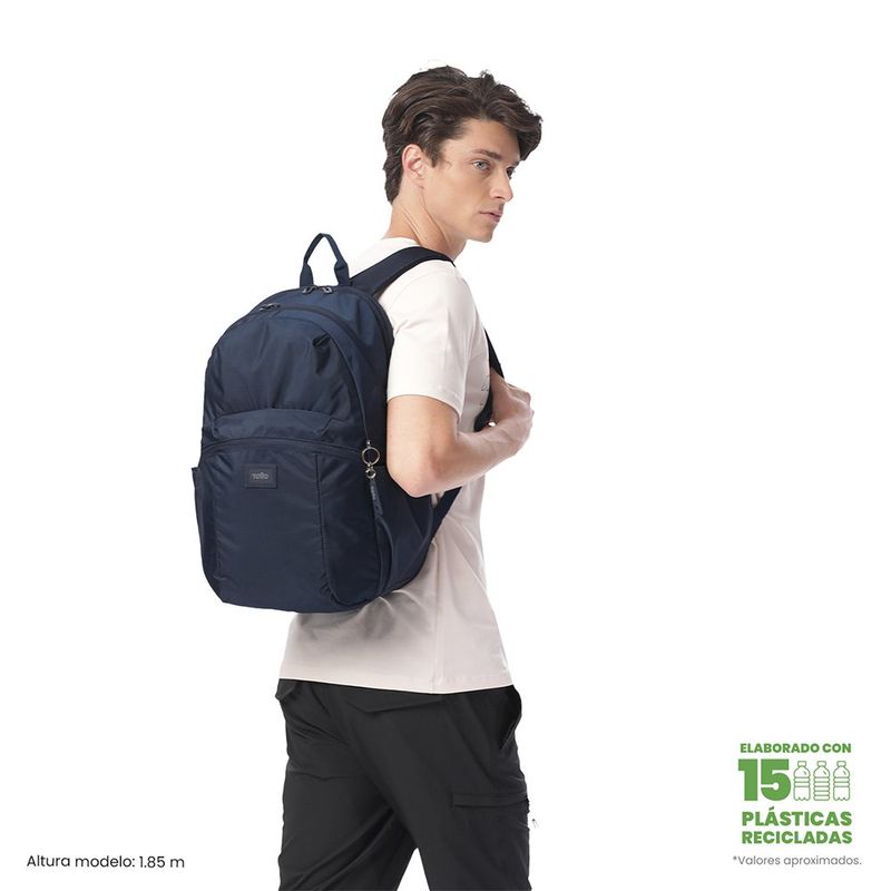 Mochila Universitaria Trik Grande Azul Oscuro