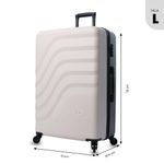 Maleta de Viaje 360 Bazy Grande 30 Kg Beige