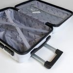 Set de 3 Maletas Rígidas de Plástico ABS 20, 24, 28 Plg Blanco