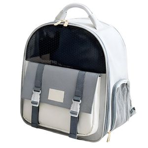 Transportador para Mascota Estilo Mochila Color Gris