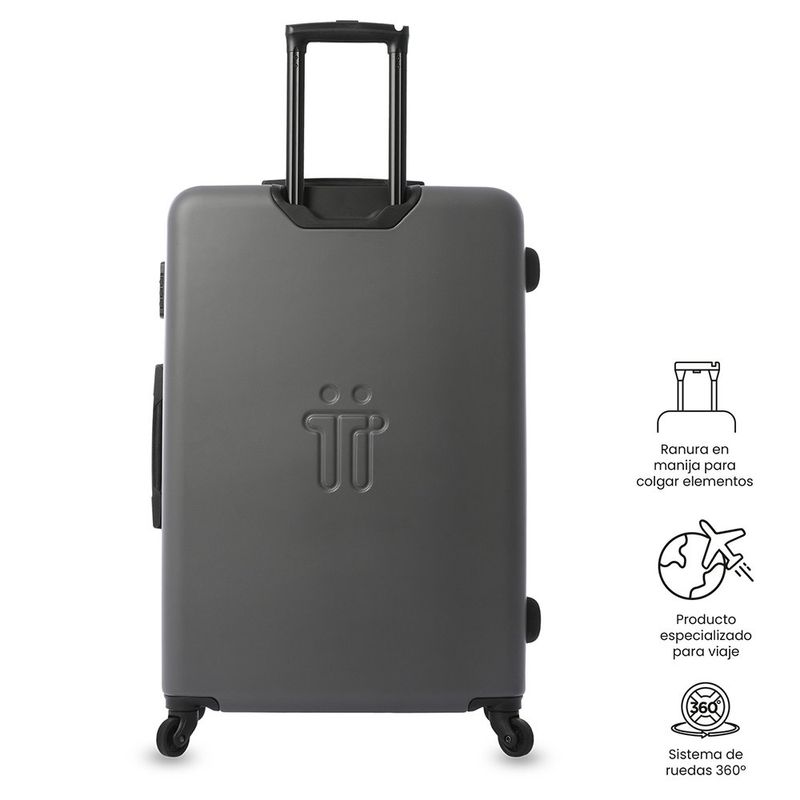 Maleta de Viaje 360 Bazy Grande 30 Kg Negro