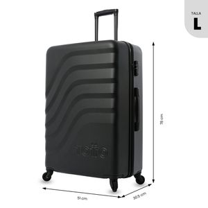 Maleta de Viaje 360 Bazy Grande 30 Kg Negro