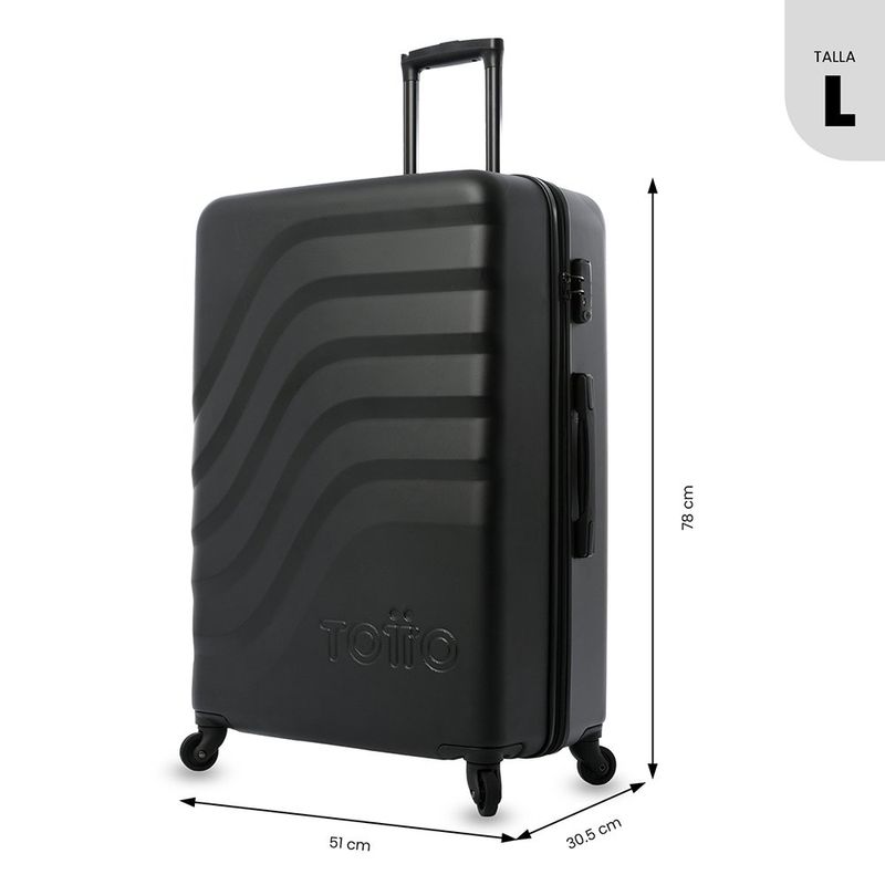 Maleta de Viaje 360 Bazy Grande 30 Kg Negro